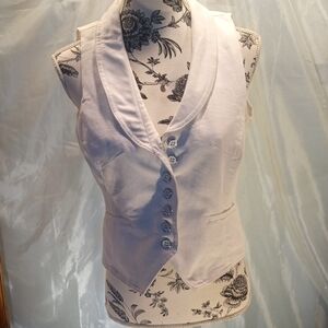 NY Collection White Vest